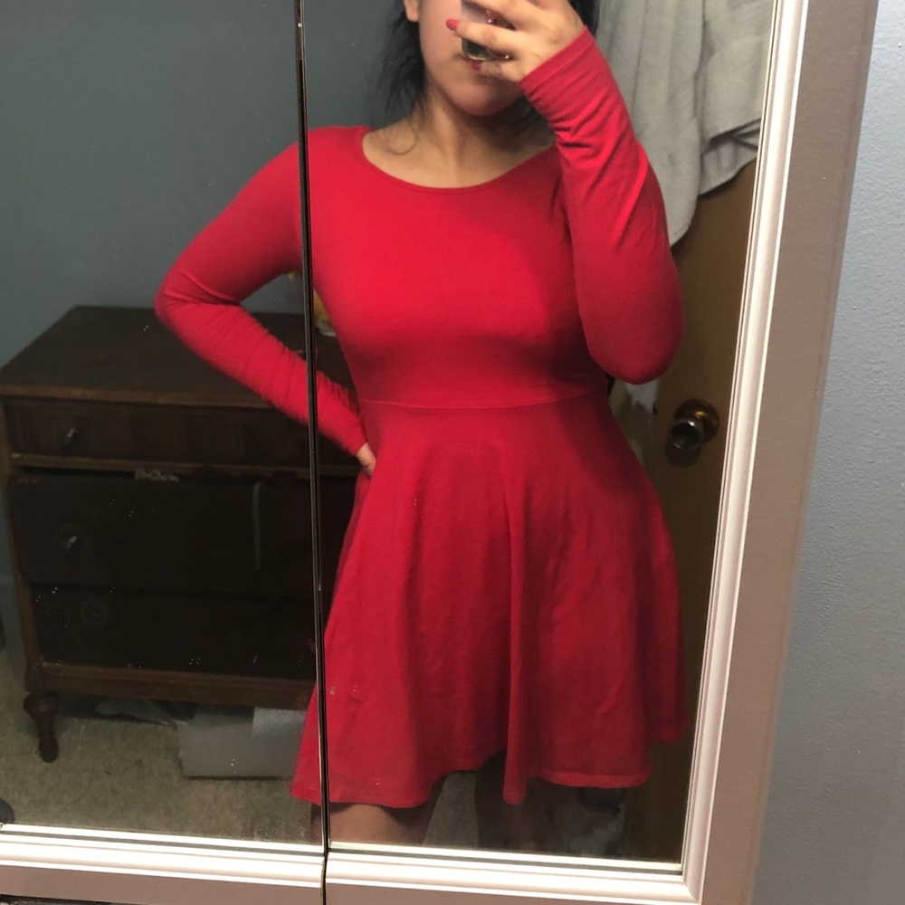 Small red forever 21 skater dress